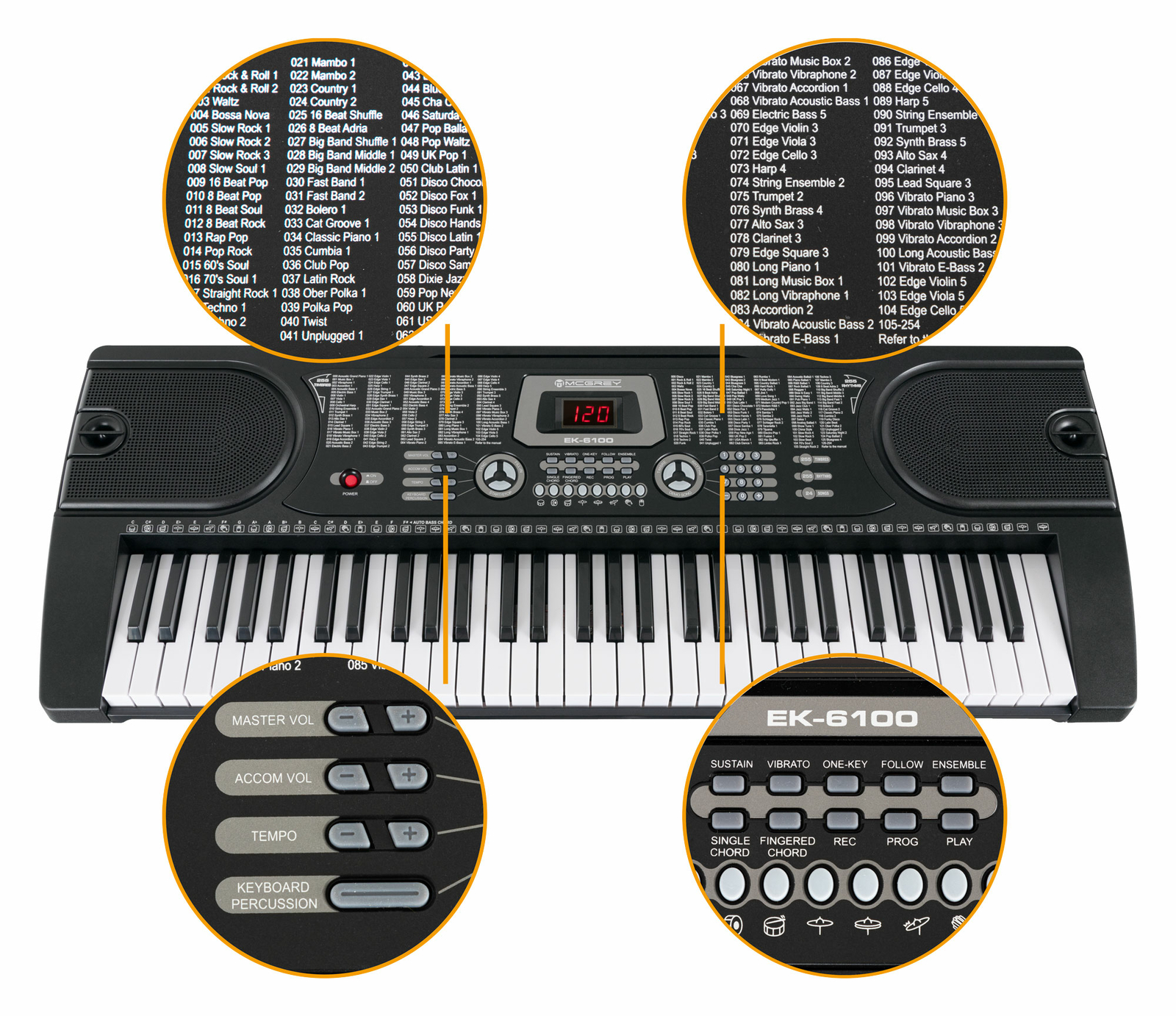 McGrey SK-6100 Elektrisches Keyboard Super Kit - Schwarz (00061846 