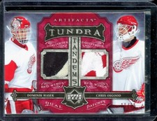 2006-07 Artifacts Tundra Tandems Dual Patch Red Dominik Hasek Osgood /25 _1900