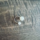 Mejuri adjustable_ silver ring with white pearls - one size — photo 4