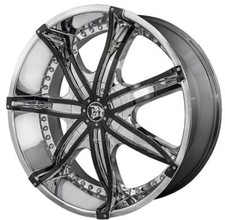 22 Inch 22x8.5 Diablo Dna Chrome Wheels Rims 5x127 5x5 15