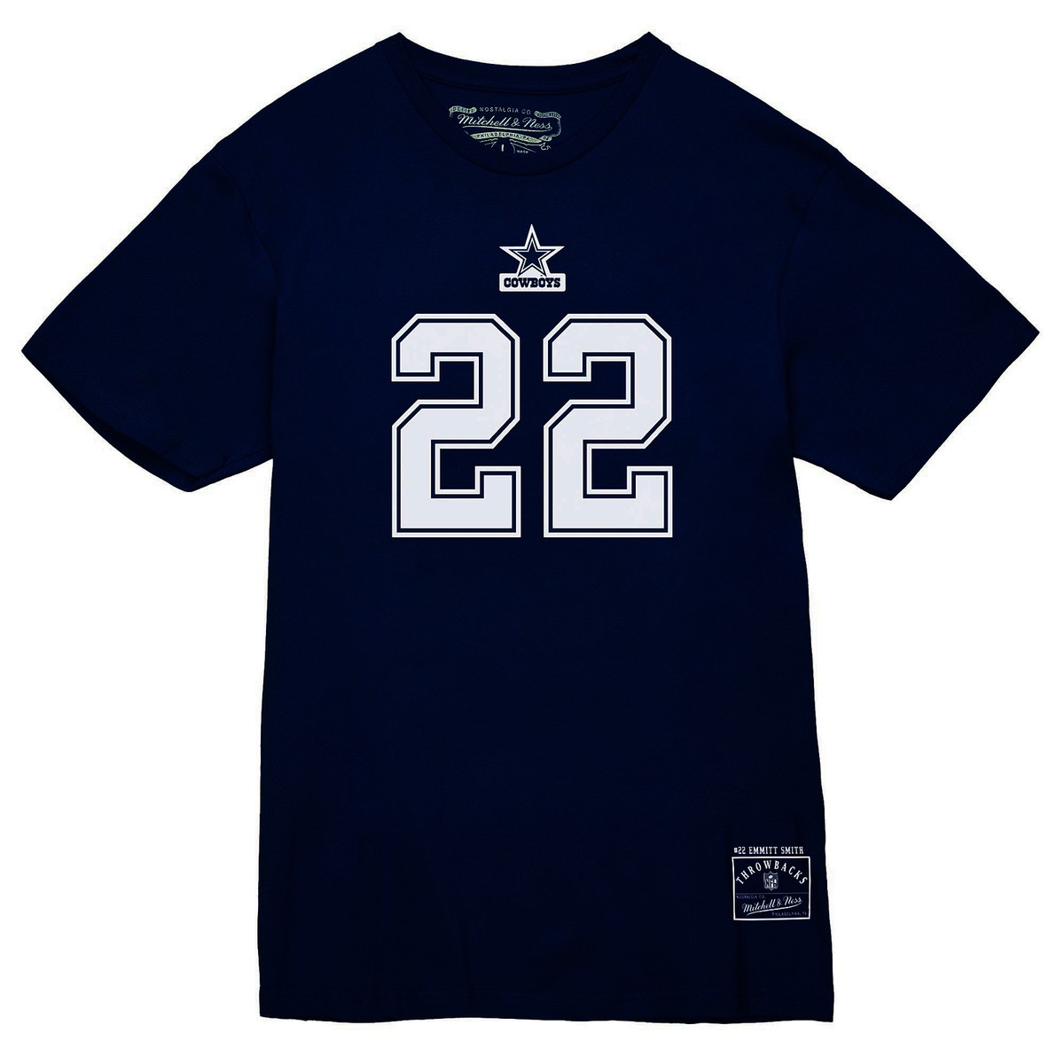 ダラス・カウボーイズ E.スミス シャツ 22番 Dallas Cowboys Emmitt Smith #22 Player Name & Number Tee