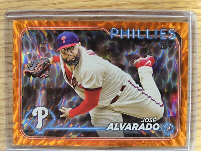Jose Alvarado Orange Foil 2024 Topps Series 2 #356 Phillies 200/299