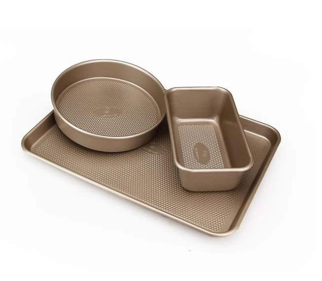 Westinghouse 3pc Carbon Steel, Diamond Texture, Assorted Baking Pan Set, NIB