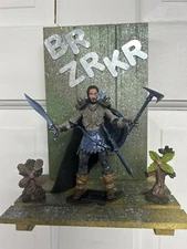 Boss Fight Studio Brzrkr Semi Custom K.Reeves Figure. Cobalt Blue Armor, Weapons