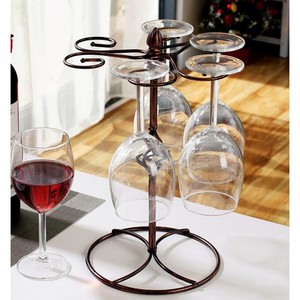 Wine Glass Holder Stand 6 Hooks Countertop Air Drying Wine Glass