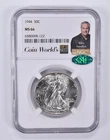 1944 Walking Liberty Half Dollar Miles Standish MS66 NGC CAC *9245