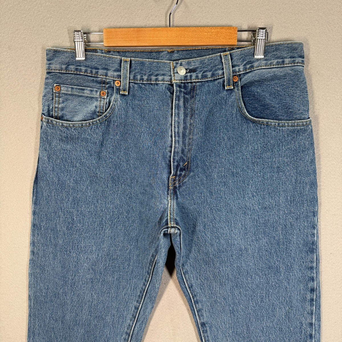 Levi's 517 Jeans Mens 34 Bootcut Blue Denim Pants Actual 34x33 | eBay