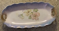 Antique Carnation McNicol Floral Platter Vintage Great Shape 12” by 4.75”