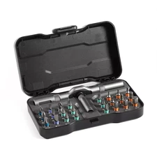 DUKA 24 in 1 Multi-Purpose Ratchet Screwdriver Bits Set DIY Toolbox C1W6wgza