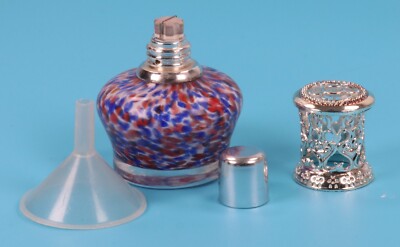 Fragrance Diffuser Lamp Multi-Color Silver Lids New With Wick