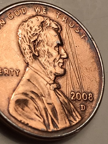 2008 D Lincoln Cent Multiple Die Gouges Error Coin - Picture 4 of 5