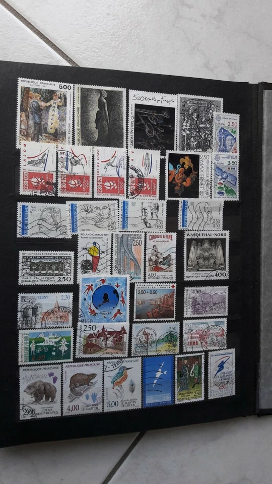 lot timbres france année 1991 oblitérés - Photo 1/1