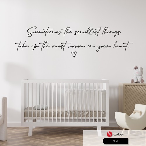 Sometimes the smallest things Kids Pooh Bear Nursery Wall Art Quote Sticker - Picture 12 of 16