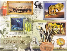W MOZAMBIQUE 2444 SPANISH PAINTINGS