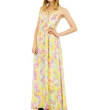 Tiare Hawaii Gracie Tie Dye Maxi Dress Beachwear Cover Up  OS One Size