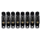 Pack of 8 Electric Guitar Roller Individual Bridge Separate Saddle Bridge Black
