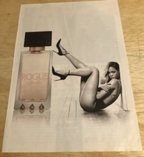 2013 Rogue by RIHANNA Ad - Nude Pose in High Heels - Magazine Print Ad