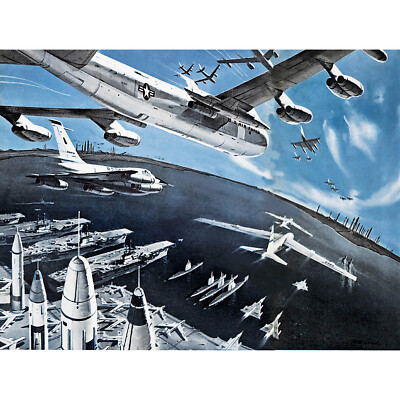 VINTAGE ILLUSTRATION KRIEGSFLUGZEUGE US FLUGZEUGTRÄGER NEU FINE ART PRINT POSTER P