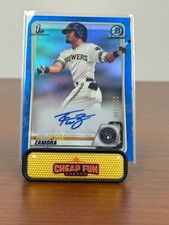 2020 Bowman Draft - Chrome Draft Picks Autographs Freddy Zamora #CDA-FZ Blue...