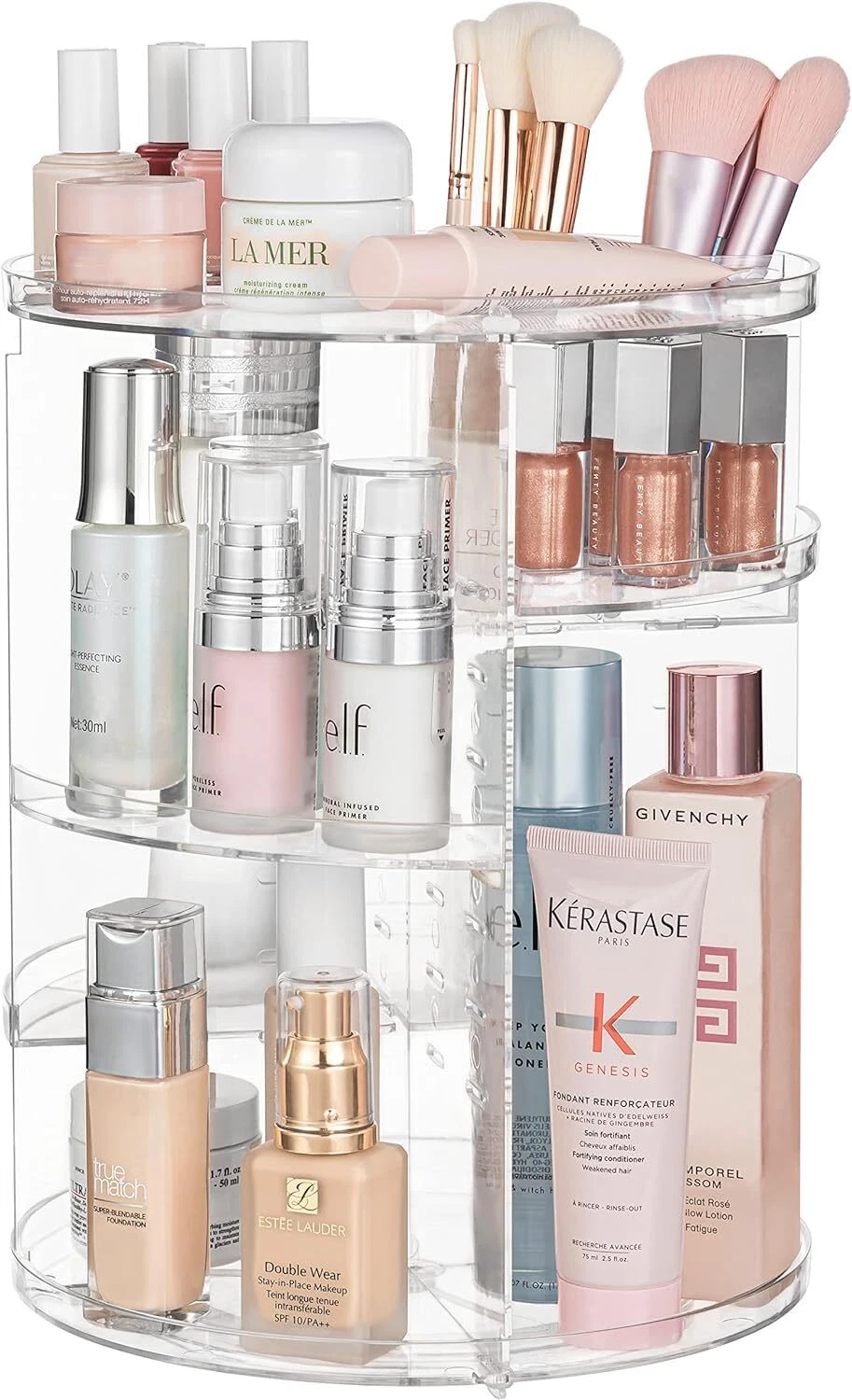 360 Degree Rotating Makeup Organizer Revolving Perfume Cosmetic Storage