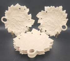 5- FRITZ & FLOYD "SUMMER WHEAT" ACCENT LEAF SALAD PLATES RETIRED 