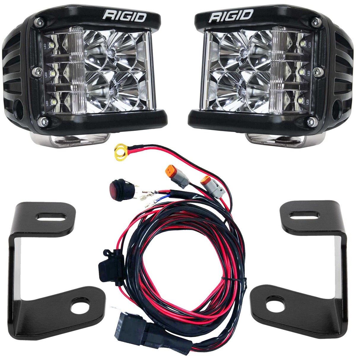 Rigid D-SS Pro Flood A-Pillar Hood Ditch LED Light Kit for 15-20 F