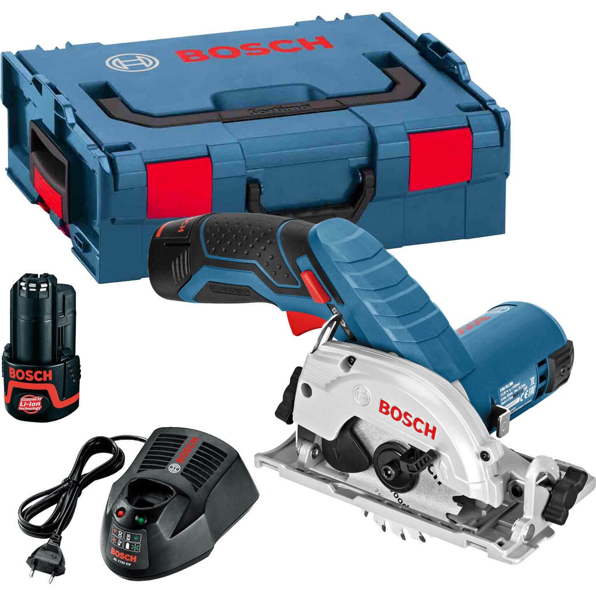 Bosch GKS 12 V-LI 12v Cordless Circular Saw x 2ah Li-ion