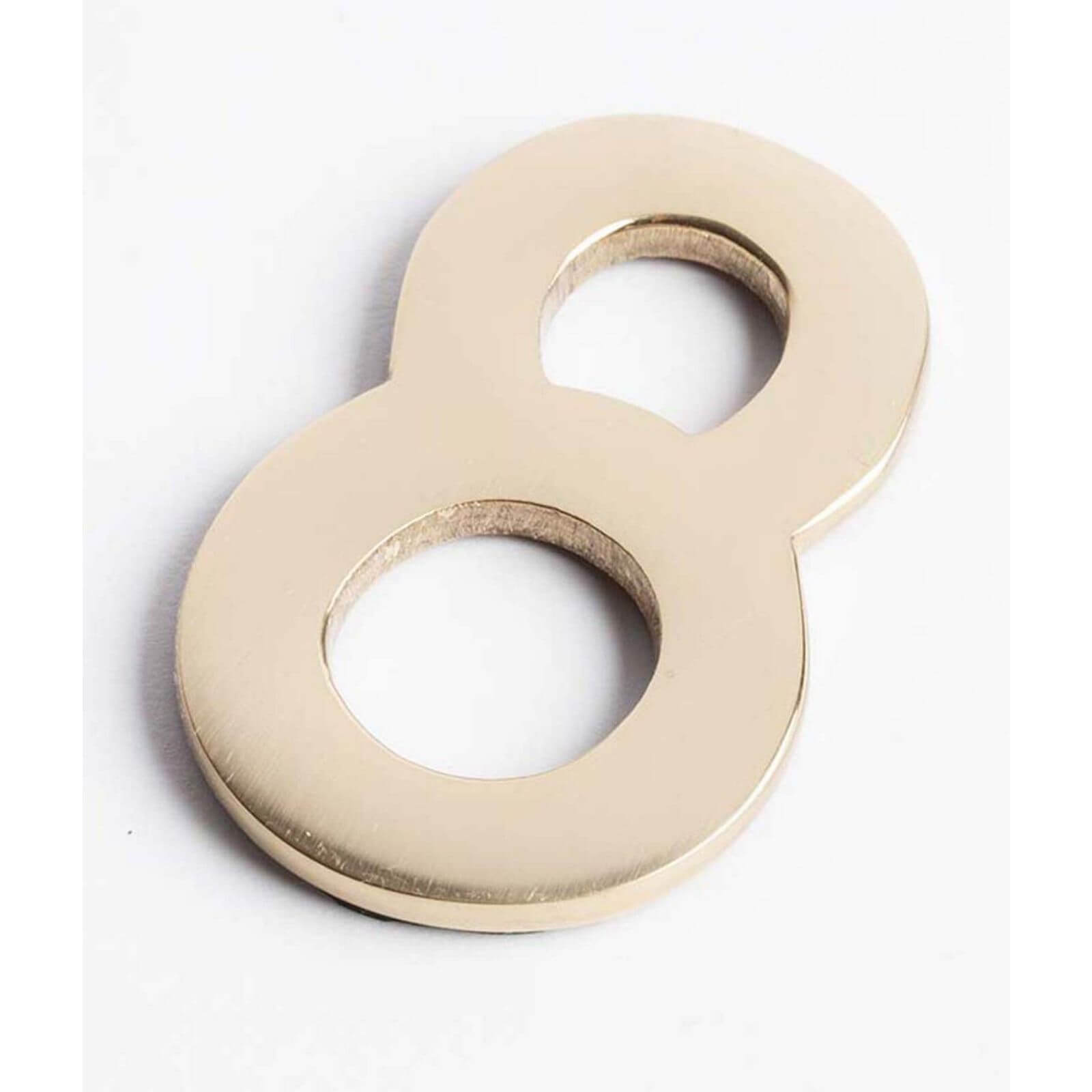 Sandleford Henley Self Adhesive Polished Brass House Number - 60mm - 8