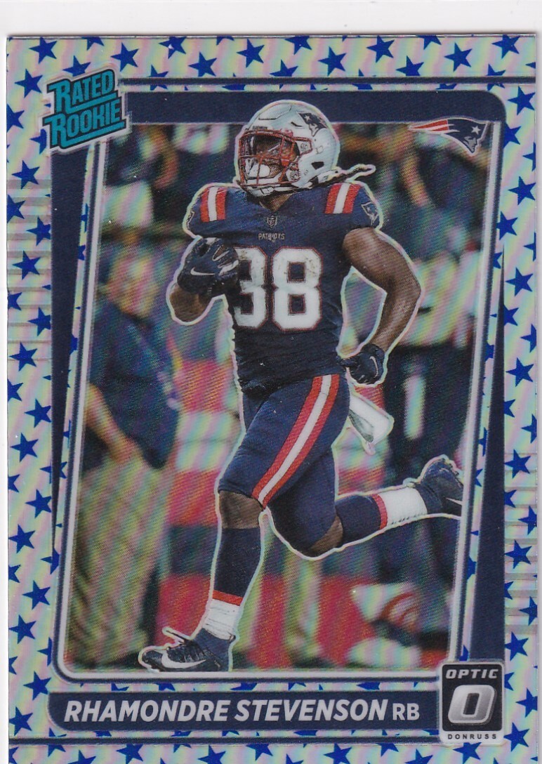 2021 DONRUSS OPTIC RHAMONDRE STEVENSON RATED ROOKIE BLUE STARS PRIZM PARALLEL