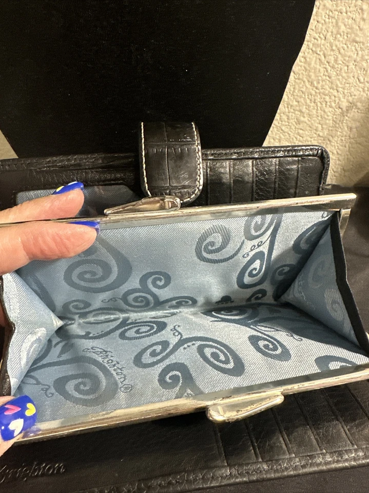 Brighton Black Detailed Hardware Envelope Wallet - Image 3 of 4