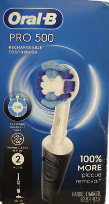 Oral-B Pro 500 Power Plaque Removal Electric Rechargeable Toothbrush New Sealed