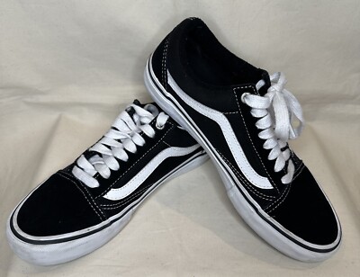 Vans Shoes Mens Sz 6.5 Old Skool Black White Suede Athletic Skateboard Sneakers Vans Old Skool Skate Shoe - Black | Journeys main image 3