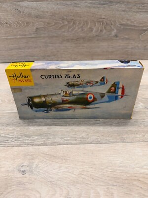Vintage Heller  MVSEE Curtiss P-36A (P-75.A3) 1/72 Scale Model Kit