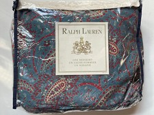 NIP *RALPH Lauren *QUEEN Bed Skirt Collette BLUE Red Paisley New RARE!