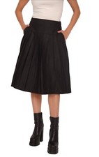 PLEATED MIDI SKIRT WITH SIDE POCKETS