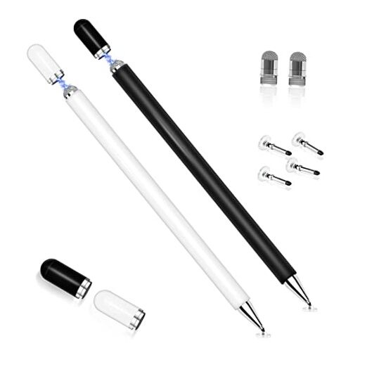 Stylus pens for ipad Touch Screens - Capacitive Stylus for ipad 2 Black/White