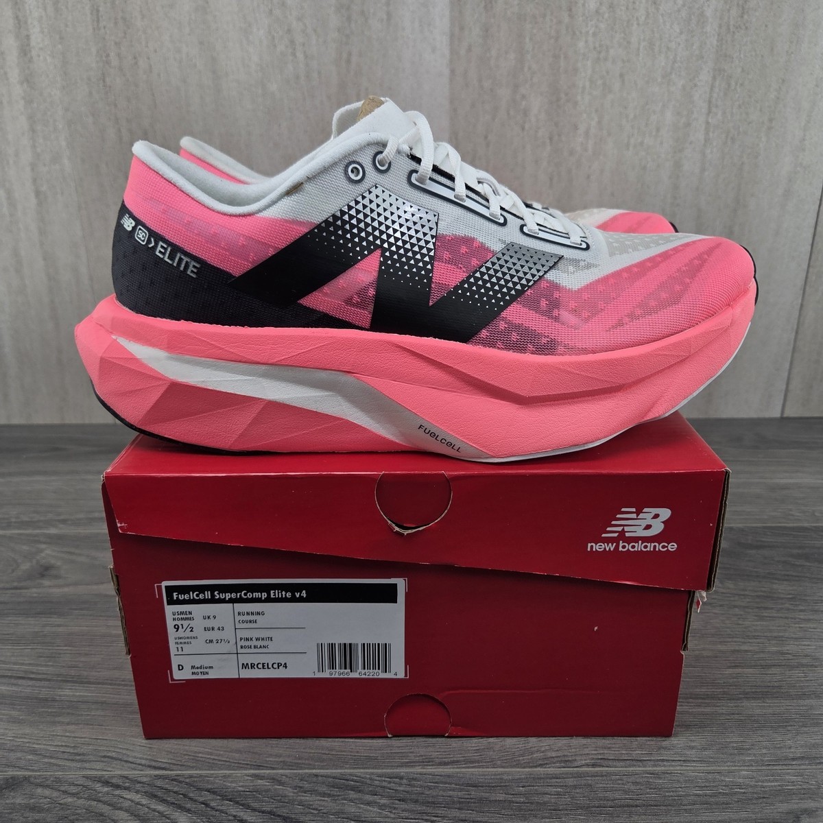 New Balance FuelCell SuperComp Elite v4 Size 9.5 Mens Ultra Pink