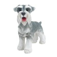 Hundefigur aus Kunstharz realistisch Hundefigur handbemalt f&uuml;r Regal,