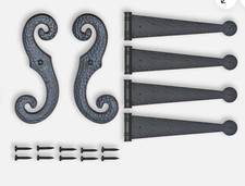Decorative Vinyl Shutter Hinges and S Holdback Hooks for Exterior Shutters