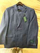 Lauren Ralph Lauren Navy Herringbone Wool/Cashmere Sport Coat Jacket 50R