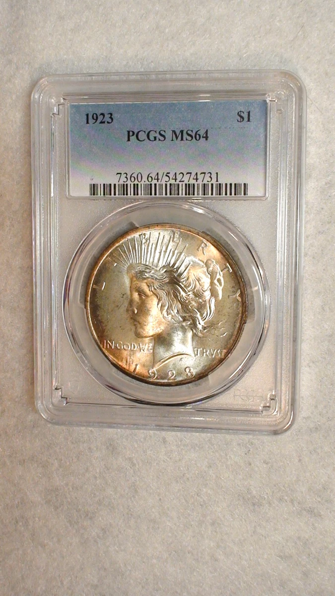 MS 64 Graded 1923 Year Peace Dollars (1921-1935) for sale | eBay