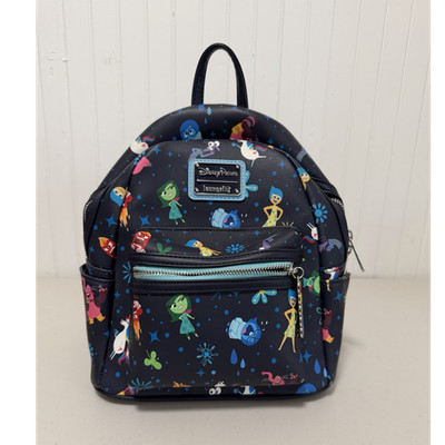 ebay loungefly mini backpack Loungefly Disney Parks Inside Out Mini Backpack Navy Multicolor