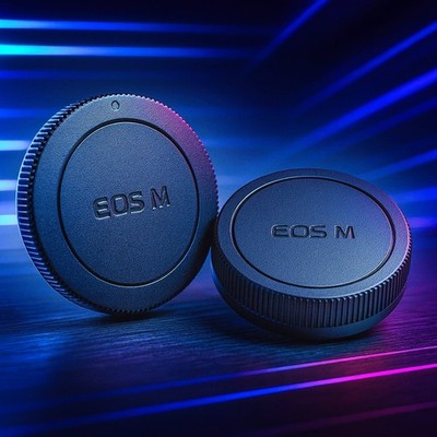 EF-M Rear & Body Caps For Canon EOS M EOS-M Logo Replacement Lens Caps