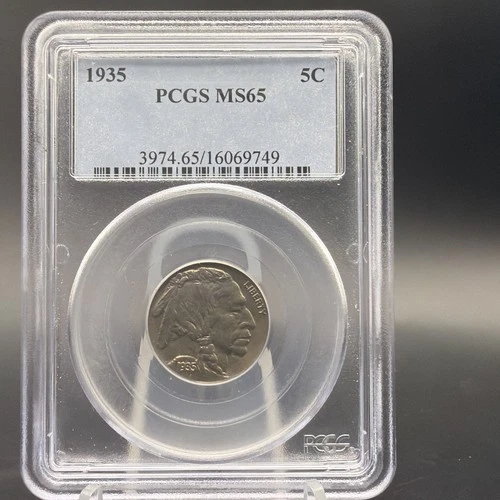 1935 5C  Buffalo Nickel - PCGS MS65 - Free Shipping