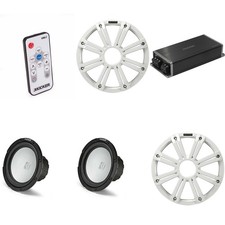 Kicker Marine KPX500.1 Powersports Amp  2 10" 4 Ohm  White Grill Subwoof...