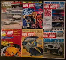 Lot of 6 VTG car magazines - Hot Rod, Motor Trend 1960-1970s