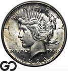 1926-D Peace Dollar, Lustrous Near Gem BU++, Better Denver Date