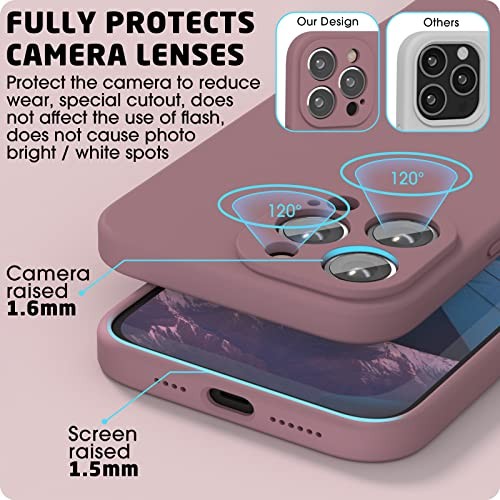 Silicone Phone Case for iPhone 14 Pro- Includes 1 Screen Lilac Purple - Bild 4 von 7