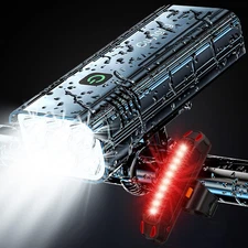 2025 New Super Bright Bike Lights for Night Riding,Aluminum 360°Rotatable 6 LED