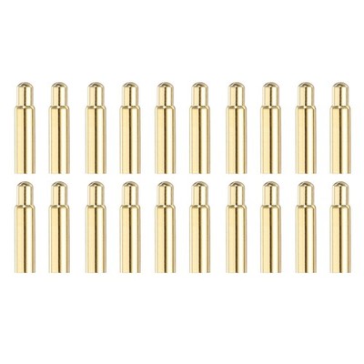 20 Pcs 12mm Spring Test Probe Pin, Gold Plated Spring Loaded Thimble Pins